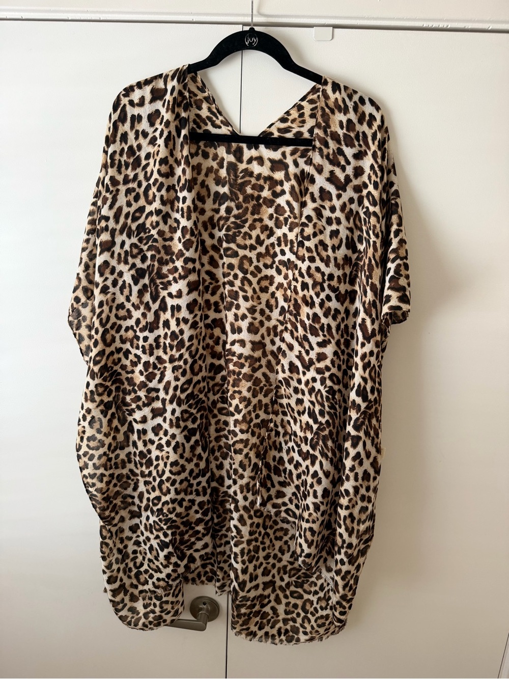 Do everything in love Leopard Print Kimono - Brown/Tan/Black